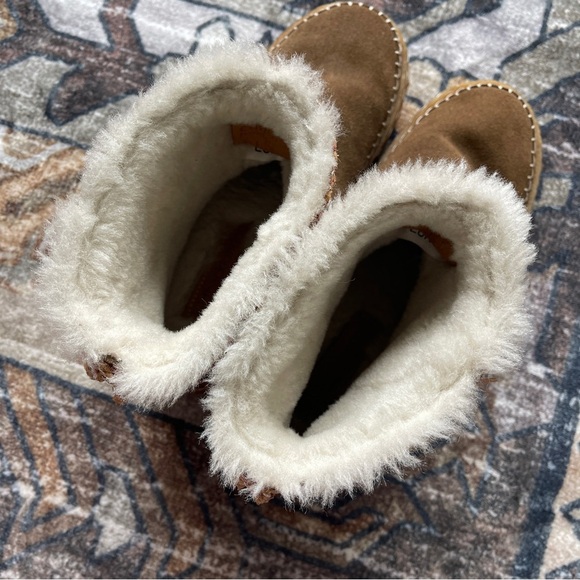 Laidbacklondon Crochet Ankle Boot Camel Suede Boots wool moccasins - Picture 4 of 8